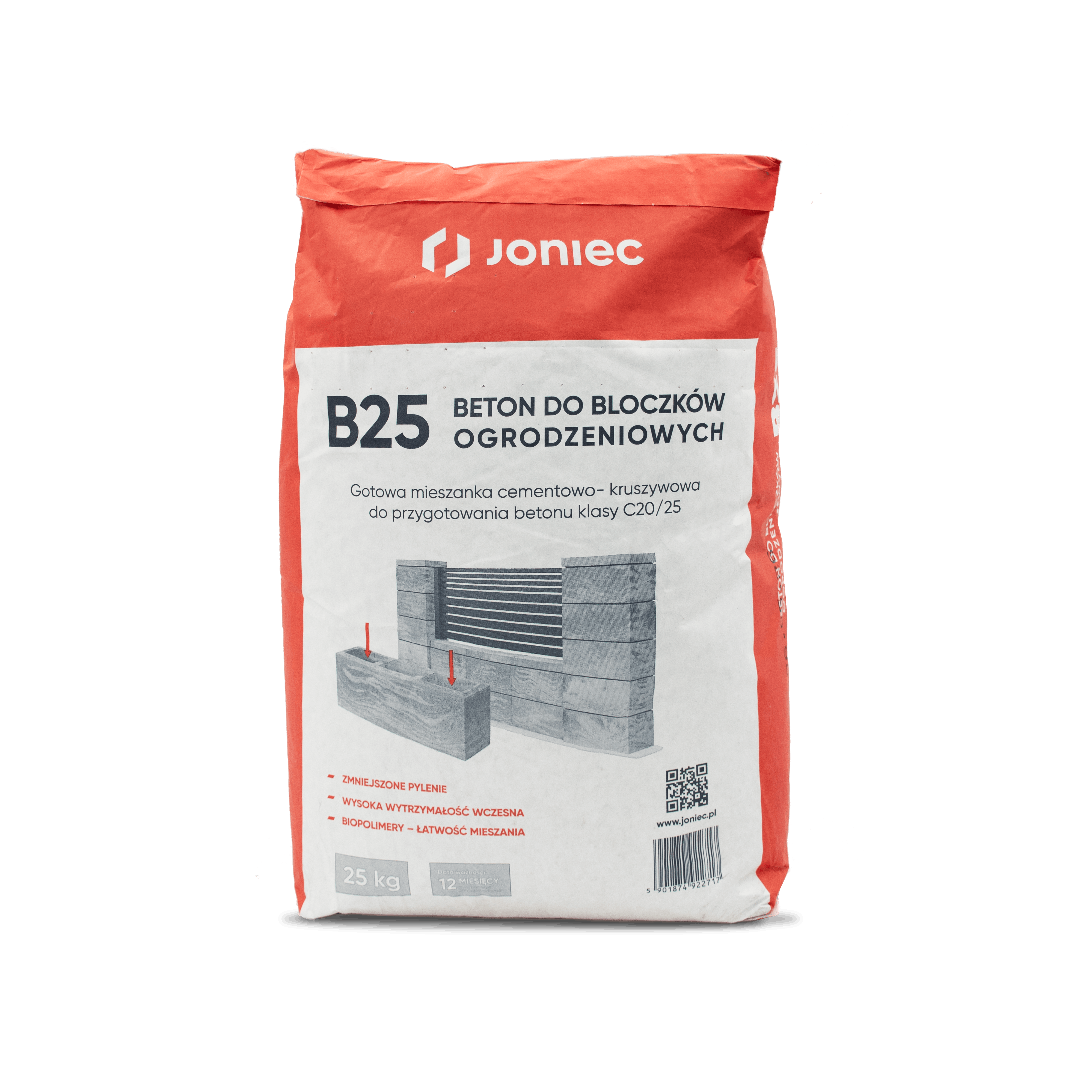 Beton do bloczków ogrodzeniowych B25(C20/25)