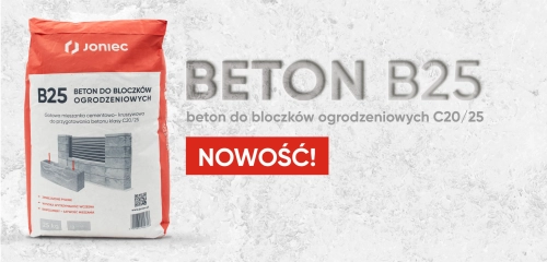 Beton do bloczków ogrodzeniowych C20/25 — nowość w ofercie JONIEC®